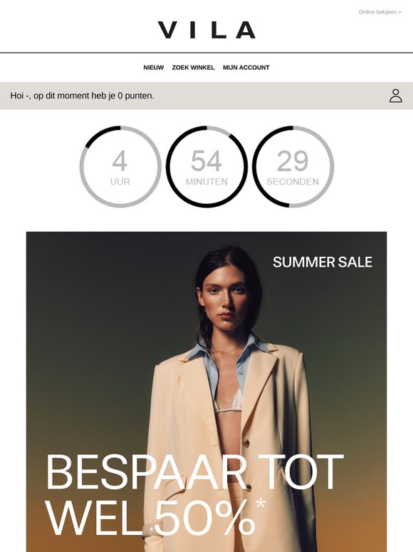 Laatste kans: jouw 20% extra korting verloopt vanavond