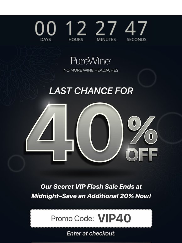 40% Off VIP Sale Ends @ Midnight!