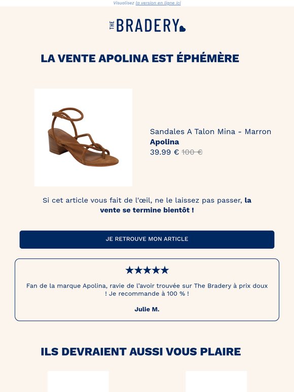 Bientôt en rupture sur Apolina