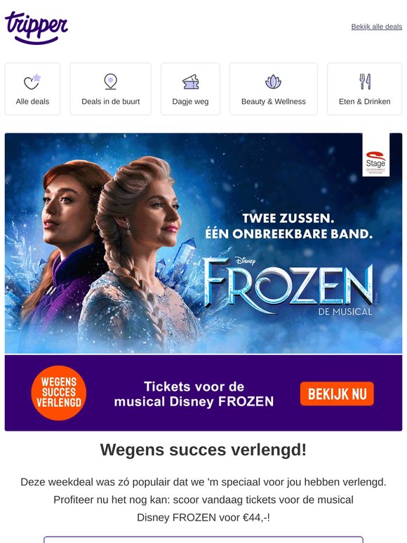 Wegens succes verlengd: de musical Disney FROZEN
