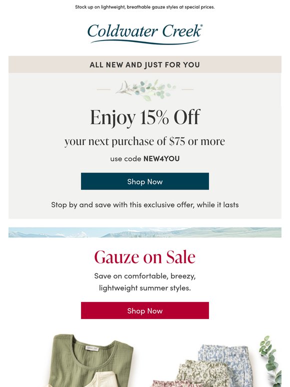 On Sale: Breezy Gauze Favorites