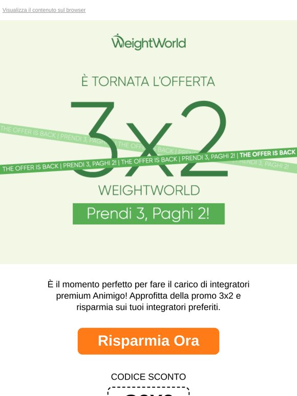 —, Prendi 3, Paghi 2. Non perdere l'occasione!😍