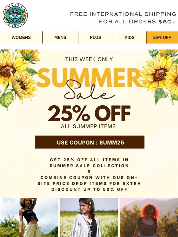 25% OFF 🌻 Summer Sale is here