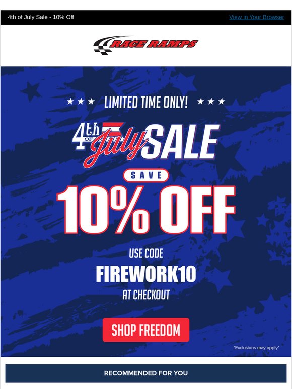 🎉 4th of July Sale – Celebrate with 10% Off!
