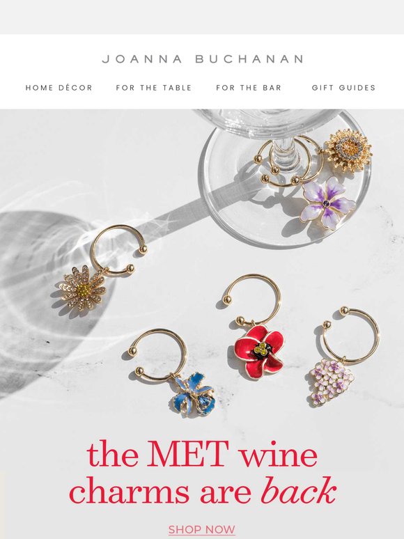 Back in Bloom: Our MET Floral Wine Charms are Back! 🌼