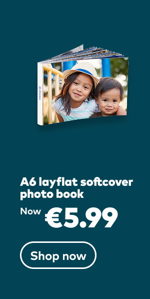 A6 layflat softcover photo book now €5.99. Shop now