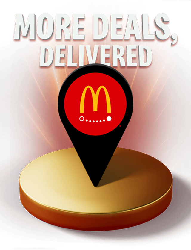 Big delivery icon on a red background, big white text reads MORE DEALS, DELIVERED