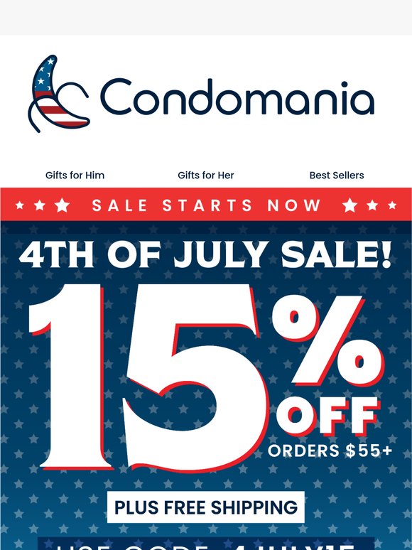 Get 15% Off for the 4th—Let Freedom Ring! 🇺🇸