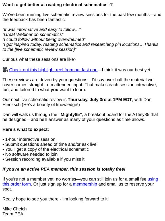 Register to join a Live Schematic Review