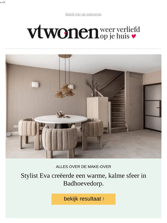 Stylist Eva ging voor warmte in Badhoevedorp