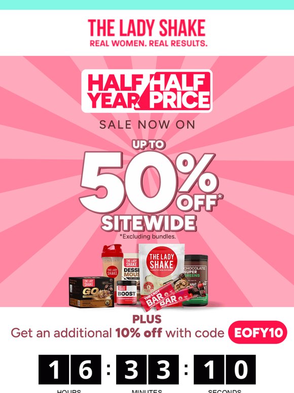 LAST DAY: Big Savings. Big Glow-Up with The Lady Shake