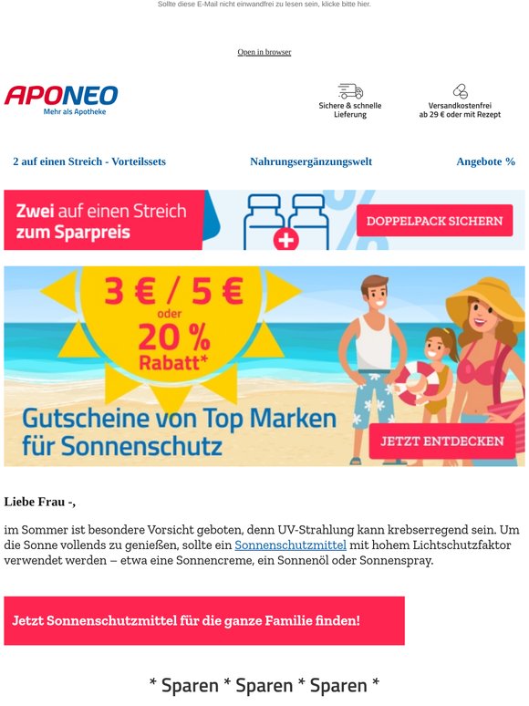 🌞 Bis zu 20 % Extra-Rabatt* auf Sonnenschutz sichern! 🌞