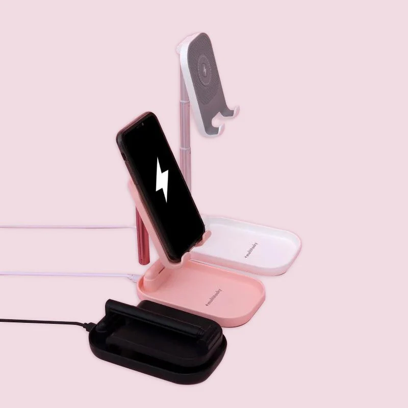 Image of Deluxe Foldable Cell Phone Charger Stand & iPad Holder