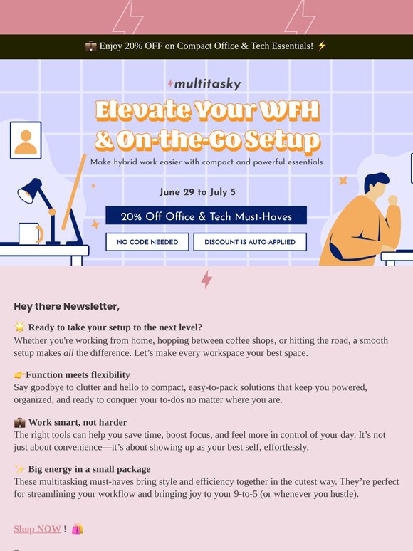 💼 Elevate Your Work-From-Anywhere Set Up Today!