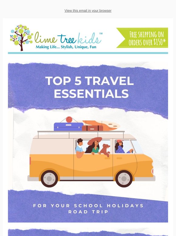 🚗 Top 5 Travel Essentials for Stress-Free School Holidays!