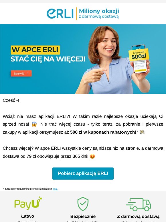 Nie wiesz co tracisz bez apki ERLI! 📱