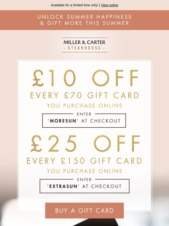 —, up to £25 off gift cards inside! 🤩
