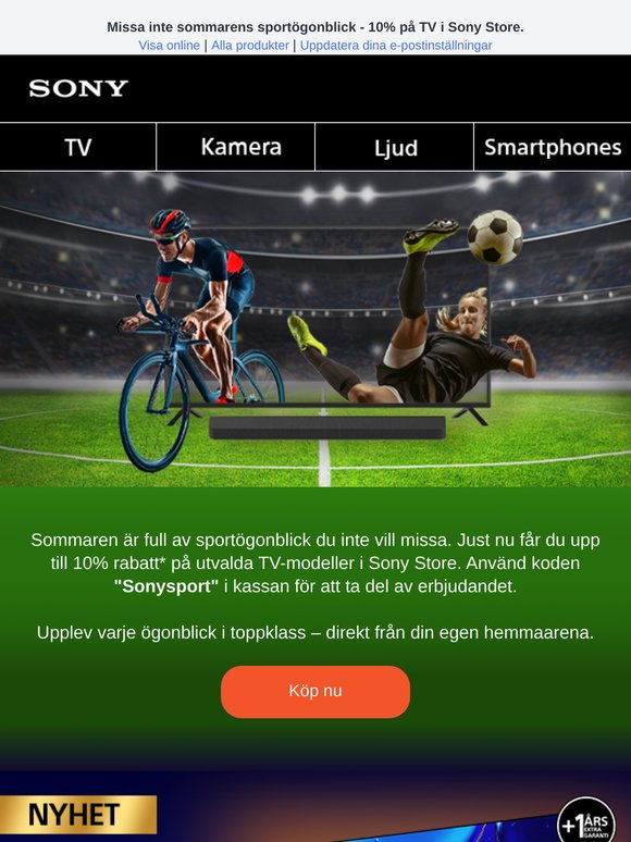 10% på TV i Sony Store!