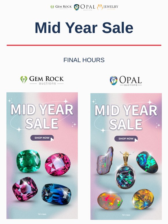Mid Year Gemstone Sale - Limited Time