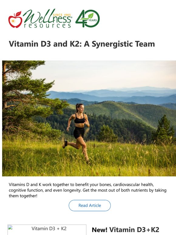 Vitamin D3 and K2: A Synergistic Team