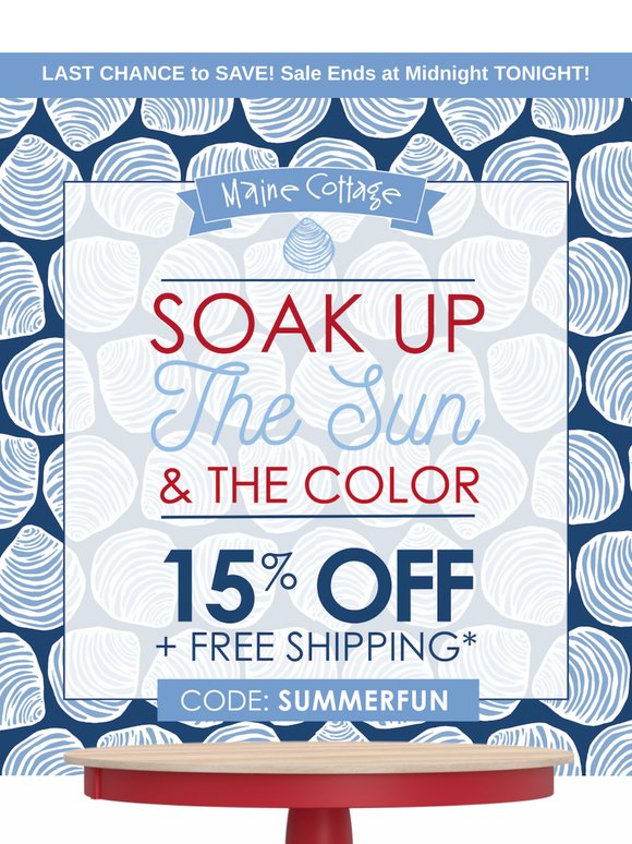 LAST CHANCE for 15% Off + Free Shipping