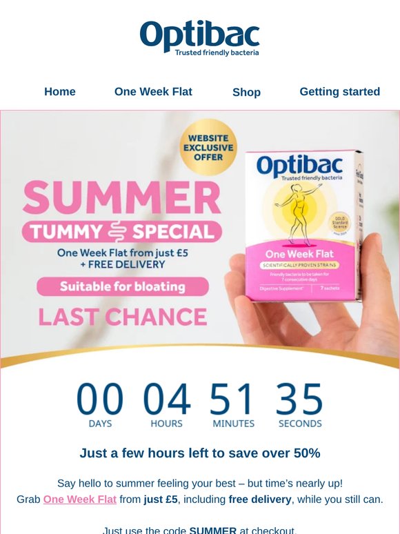 50% off One Week Flat - Last Few Hours!