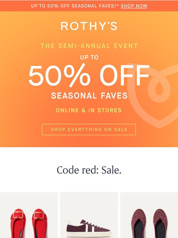 Up to 50% off hot hues. 🌈
