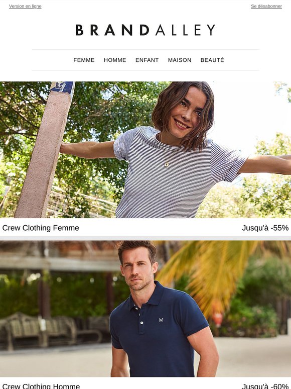 Crew Clothing Femme & Homme, Seafolly, Soldes : Beauté, Stuhrling Montres De Luxe Pour Elle & Lui...