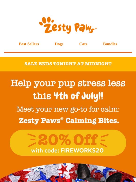 🚨 Final hours! 20% OFF calming products + last chance for 4th of July delivery!