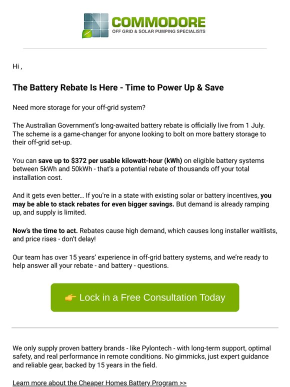 ✅ It’s Official: Battery Rebate Now Live – Claim Up to 30%