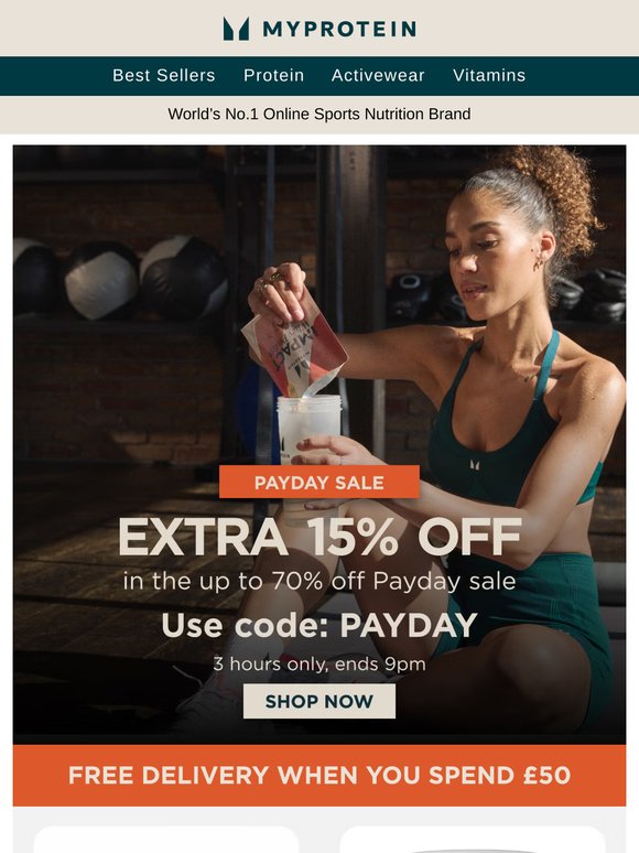 Missed out? Extra 15% off until 9pm!