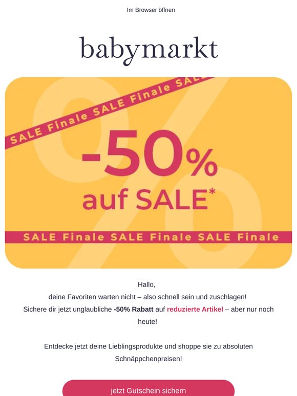 -50% im SALE FINALE 🏁