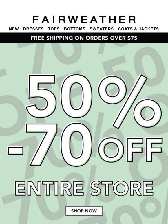 ⚠️ Huge Savings! 50-70% Off Entire Store