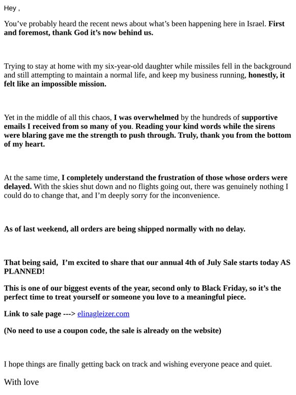 Urgent update due to recent events