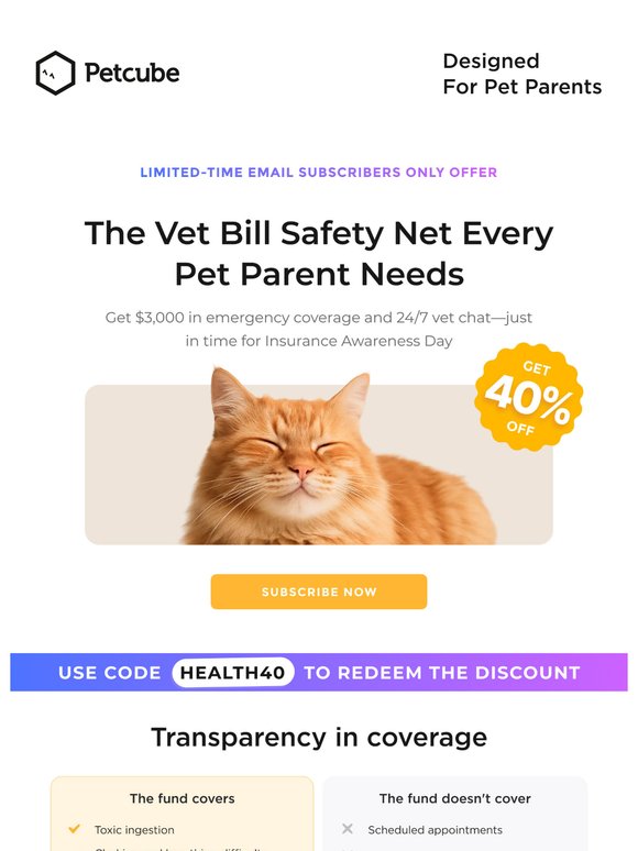 Your 40% OFF emergency pet coverage ends soon