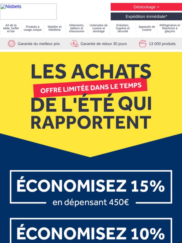 FIN CE SOIR ! Jusqu'à - 15% sur tout avec Des achats qui rapportent
