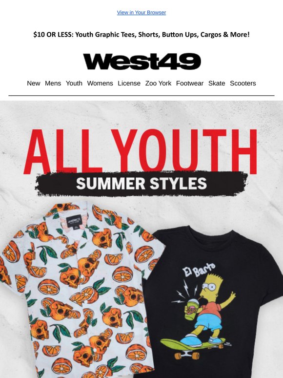 Youth Summer Staples Now From Only $4.99💸