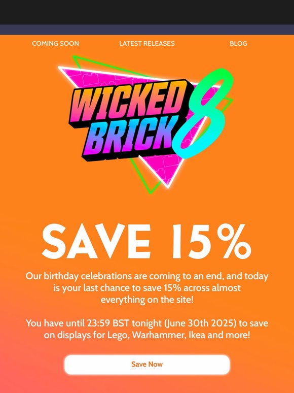 Last Chance To Save! 15% Off Ends Tonight ⏳