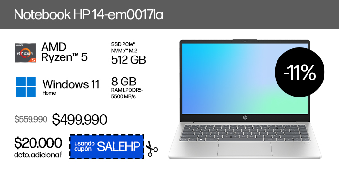 Notebook HP 14-em0017la