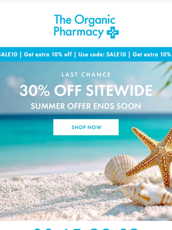 Last Chance To Enjoy 30% Off🌞