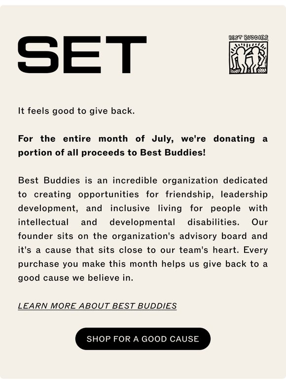 SHOP AND SUPPORT BEST BUDDIES