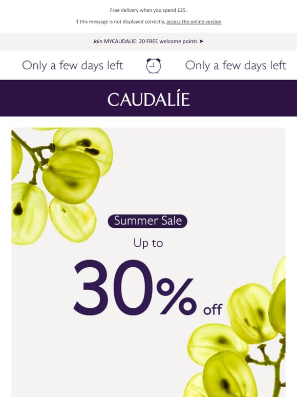 Up to 30% off select skincare 🛍️