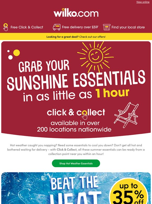 Beat the heat with speedy Click & Collect 🏍️