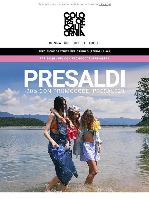 Pre Saldi -20% 🌈​​ In esclusiva solo per gli iscritti