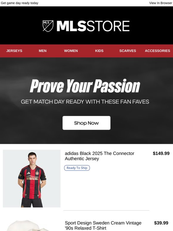 Thanks For Visiting The Official MLS Store