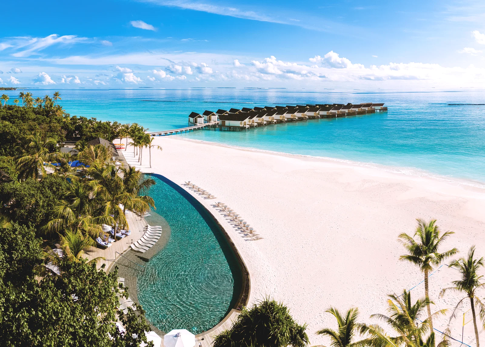 Aerial shot of beach and pool at RAAYA by Atmosphere