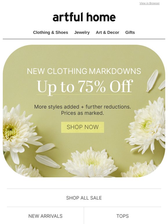 Fresh Markdowns & Deeper Discounts