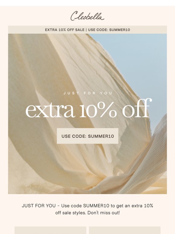 💫 EXTRA 10% OFF —