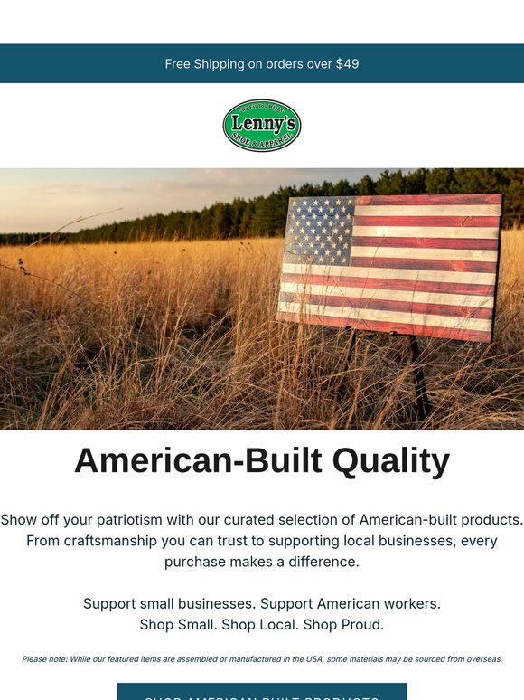 Celebrate American Craftsmanship – Shop Local, Shop Proud