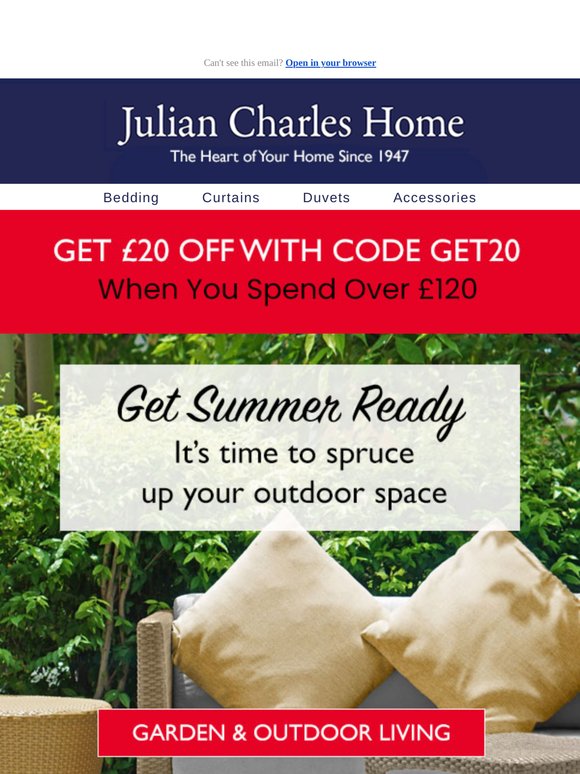 Get £20 Off Outdoor Living | Get Ready For Summer